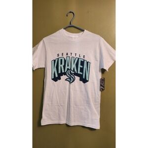 Seattle Kraken T‎ Shirt Logo Mens Small White NHL Official New